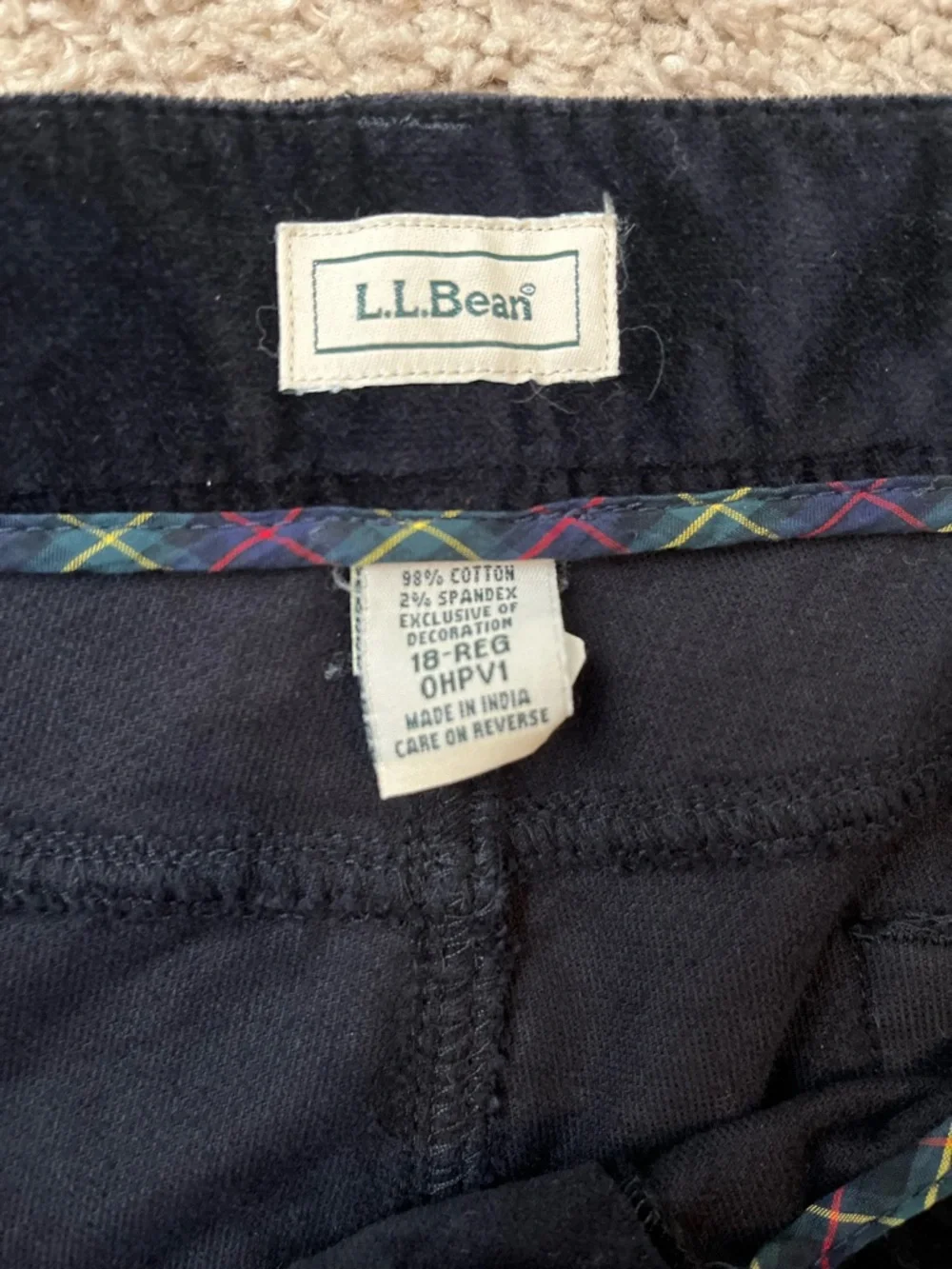 L.L. Bean deep navy